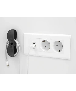 אירגונית לסידור כבלים 3 מסילות עם דבק דו צדדי סט 3 יח' DELOCK | 18443