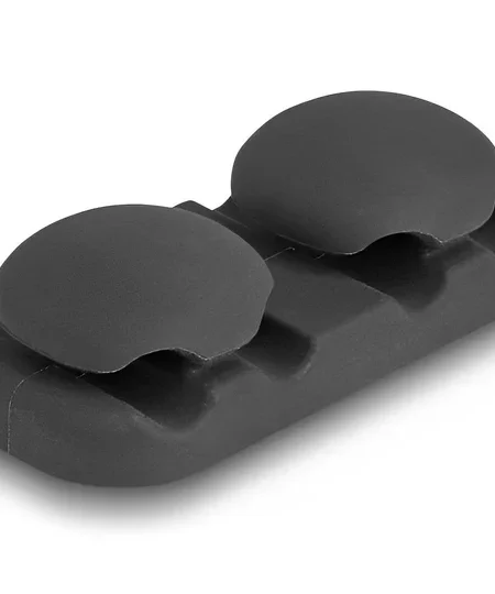 אירגונית לסידור כבלים 4 מסילות עם דבק דו צדדי סט 2 יח' DELOCK | 18445