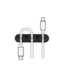 אירגונית לסידור כבלים 5 מסילות עם דבק דו צדדי + ניתנת להברגה סט 6 יח' DELOCK | 18332
