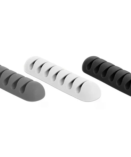 אירגונית לסידור כבלים 7 מסילות עם דבק דו צדדי סט 6 יח' בצבע צבעוני DELOCK | 18301