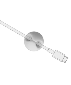 אירגונית לסידור כבלים עם דבק דו צדדי סט 6 יח' בצבע לבן/אפור DELOCK | 18291