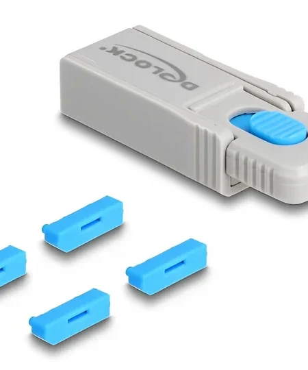 חוסם שקע DisplayPort סט 4 יח' + כלי נעילה DELOCK | 20927