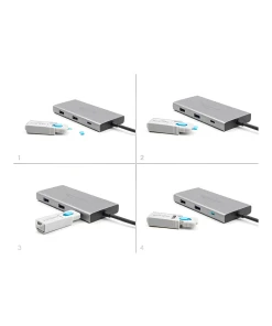 חוסם שקע USB-C סט 5 יח' + כלי נעילה DELOCK | 20926