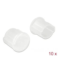 כיסוי נגד אבק ללא אחיזה לשקע BNC סט שקוף 10 יח' DELOCK | 64022