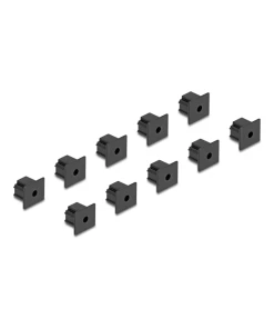 כיסוי נגד אבק ללא אחיזה לשקע RJ12 צבע שחור סט 10 יח' DELOCK | 64245