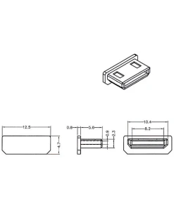 כיסוי נגד אבק ללא אחיזה לשקע מיני HDMI סט 10 יח' DELOCK | 64028