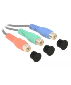 כיסוי נגד אבק עבור שקע RCA סט 10 יח' צבע שחור DELOCK | 60168