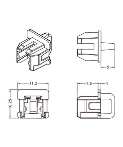 כיסוי נגד אבק עבור שקע RJ11 עם אחיזה סט 10 יח' צבע לבן DELOCK | 64018