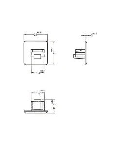 כיסוי נגד אבק עבור שקע רשת RJ45 סט 10 יח' צבע לבן DELOCK | 64019