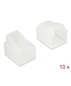 כיסוי נגד אבק עבור תקע RJ11 סט 10 יח' צבע שקוף DELOCK | 64017