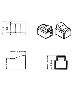 כיסוי נגד אבק עבור תקע RJ11 סט 10 יח' צבע שקוף DELOCK | 64017