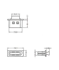 כיסוי נגד אבק עם אחיזה לשקע DisplayPort סט 10 יח' בצבע שקוף DELOCK | 64107