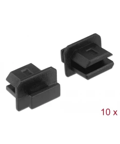 כיסוי נגד אבק עם אחיזה לשקע מיני DisplayPort סט שחור 10 יח' DELOCK | 64026