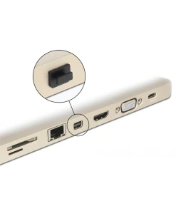כיסוי נגד אבק עם אחיזה לשקע מיני DisplayPort סט שחור 10 יח' DELOCK | 64026