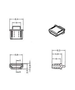 כיסוי נגד אבק עם אחיזה לשקע מיקרו HDMI סט שחור 10 יח' DELOCK | 64031