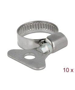 מהדק צינור מתכתי עם ידית פרפר סט 10 יח' DELOCK | 19576