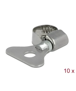 מהדק צינור מתכתי עם ידית פרפר סט 10 יח' DELOCK | 19570