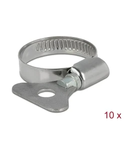 מהדק צינור מתכתי עם ידית פרפר סט 10 יח' DELOCK | 19578