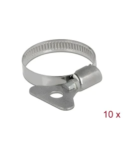 מהדק צינור מתכתי עם ידית פרפר סט 10 יח' DELOCK | 19579