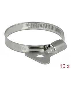 מהדק צינור מתכתי עם ידית פרפר סט 10 יח' DELOCK | 19581