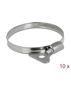 מהדק צינור מתכתי עם ידית פרפר סט 10 יח' DELOCK | 19583