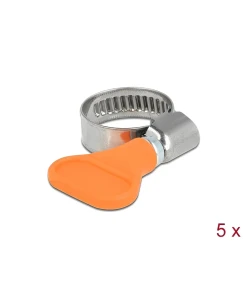 מהדק צינור נירוסטה 400SS עם ידית פרפר סט 5 יח' DELOCK | 19512