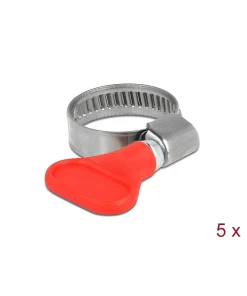 מהדק צינור נירוסטה 400SS עם ידית פרפר סט 5 יח' DELOCK | 19513