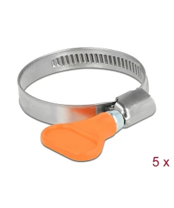 מהדק צינור נירוסטה 400SS עם ידית פרפר סט 5 יח' DELOCK | 19516