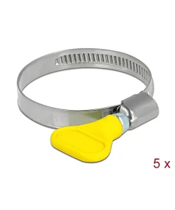 מהדק צינור נירוסטה 400SS עם ידית פרפר סט 5 יח' DELOCK | 19517