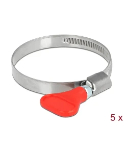 מהדק צינור נירוסטה 400SS עם ידית פרפר סט 5 יח' DELOCK | 19518