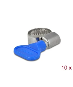 מהדק צינור נירוסטה עם ידית פרפר סט 10 יח' DELOCK | 19404