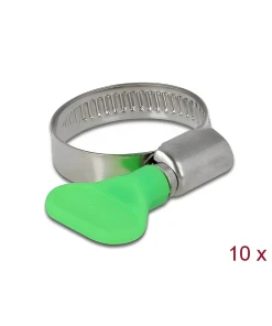 מהדק צינור נירוסטה עם ידית פרפר סט 10 יח' DELOCK | 19439