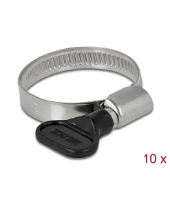 מהדק צינור נירוסטה עם ידית פרפר סט 10 יח' DELOCK | 19447