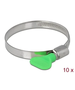 מהדק צינור נירוסטה עם ידית פרפר סט 10 יח' DELOCK | 19453