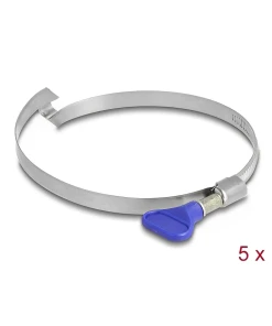 מהדק צינור ספירלה גלי שמאלי עם ידית פרפר סט 5 יח' DELOCK | 19621