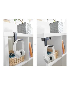 מחזיק אוזניות אלומיניום מתכוונן להרכבה על שולחן DELOCK | 18450