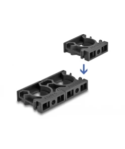 מחזיק שרוול כבלים עם קליפס נעילה סט 8 יח' DELOCK | 60481