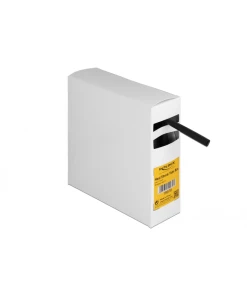 צינור מתכווץ בחום 3:1 עם דבק פנימי להגנת כבלים אורך 5 מטר צבע שחור DELOCK | 19979