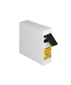 צינור מתכווץ בחום 3:1 עם דבק פנימי להגנת כבלים אורך 5 מטר צבע שחור DELOCK | 19996