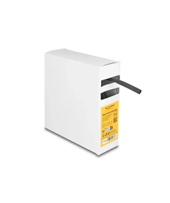 צינור מתכווץ בחום 4:1 עם דבק פנימי להגנת כבלים אורך 5 מטר צבע שחור DELOCK | 19966