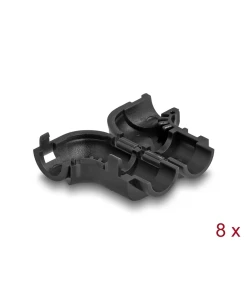 קליפסים לכיפוף כבלים 90° סט 8 יח' DELOCK | 88127