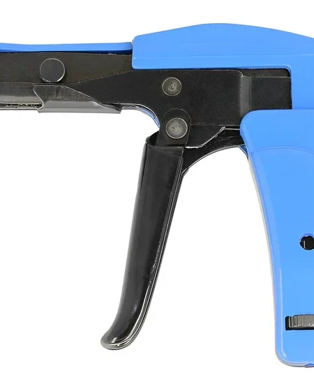 אקדח מהדק אזיקונים מפלסטיק מקצועי בצבע תכלת DELOCK | 86177