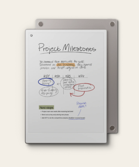 טאבלט הנייר האולטימטיבי עם צג צבעוני בגודל 11.8 אינץ' בצבע לבן reMarkable | Paper-Pro