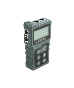 טסטר מקצועי לבדיקת כבלי רשת RJ45 / PoE / DC עם צג LCD בצבע שחור DELOCK | 63110
