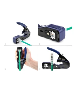 לוחץ כבל רשת RJ45 עבור תקע רשת PASS-THROUGH בצבע כחול DELOCK | 90577