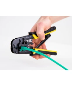 לוחץ כבל רשת או טלפון מקצועי 4P+RJ45+RJ12/11 בצבע צהוב DELOCK | 90505