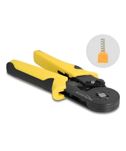 לוחץ סופיות כבלים Square בצבע צהוב DELOCK | 90558