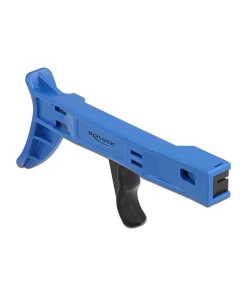 מכשיר מהדק אזיקונים מפלסטיק מקצועי בצבע תכלת DELOCK | 86829