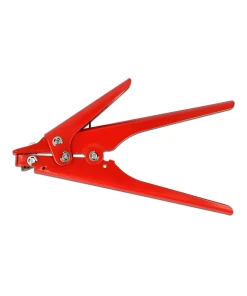 מכשיר מקצועי להידוק וחיתוך אזיקונים מפלסטיק בצבע אדום DELOCK | 86773