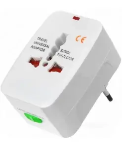 מתאם חשמל אוניברסלי לנסיעות בצבע לבן Universal Travel Adaptor | UNIADT